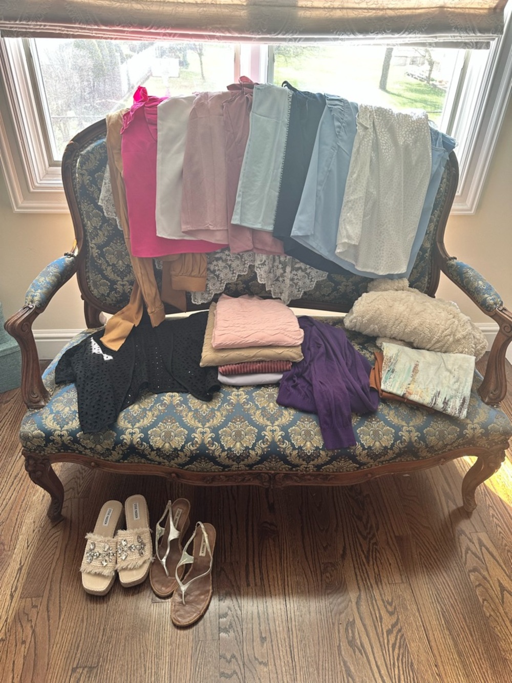 Mixed Women's Tops and Sweaters Bundle - Pink, Purple, Cream, Blue